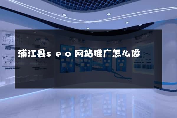 浦江县seo网站推广怎么做