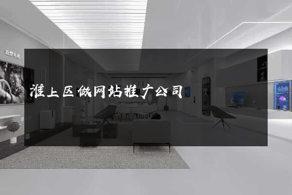 淮上区做网站推广公司