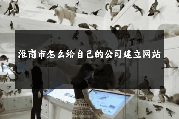 淮南市怎么给自己的公司建立网站
