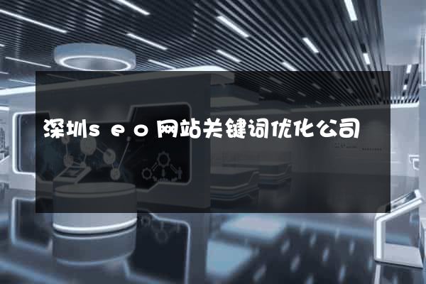深圳seo网站关键词优化公司