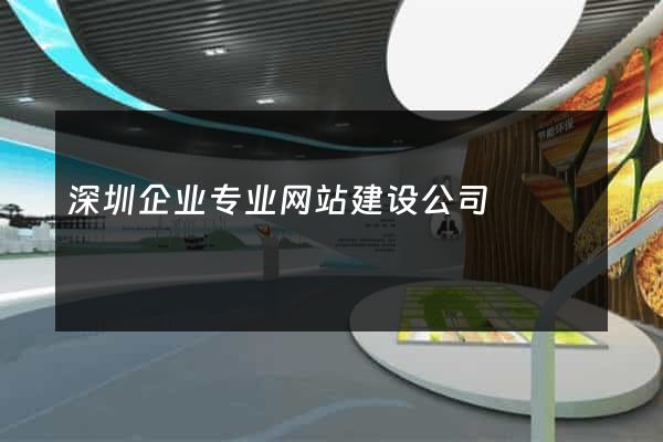 深圳企业专业网站建设公司