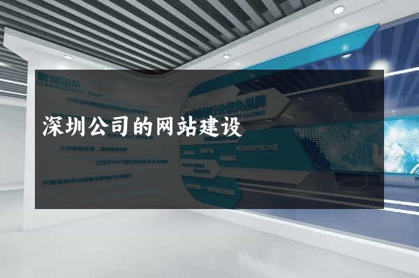 深圳公司的网站建设