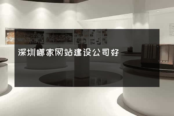深圳哪家网站建设公司好