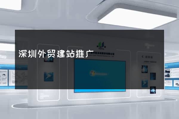 深圳外贸建站推广