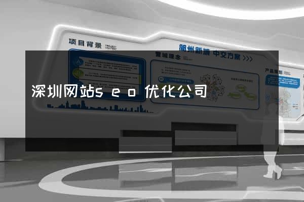 深圳网站seo优化公司