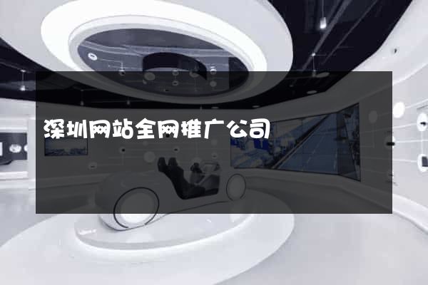 深圳网站全网推广公司
