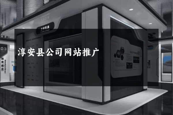 淳安县公司网站推广