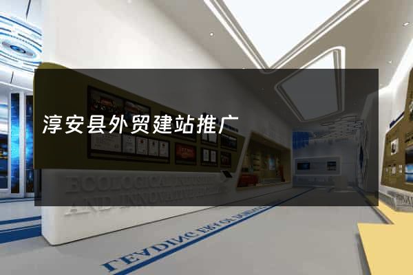 淳安县外贸建站推广