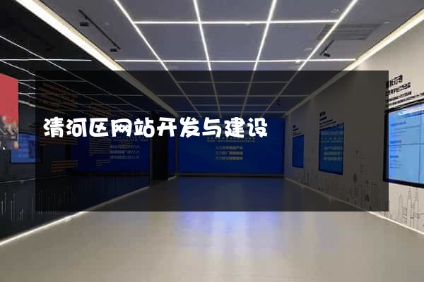 清河区网站开发与建设