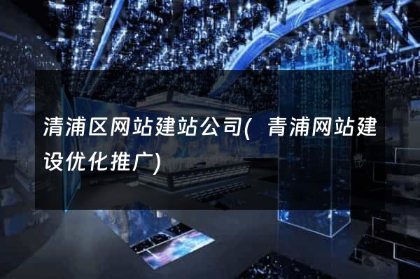 清浦区网站建站公司(青浦网站建设优化推广)