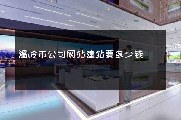温岭市公司网站建站要多少钱