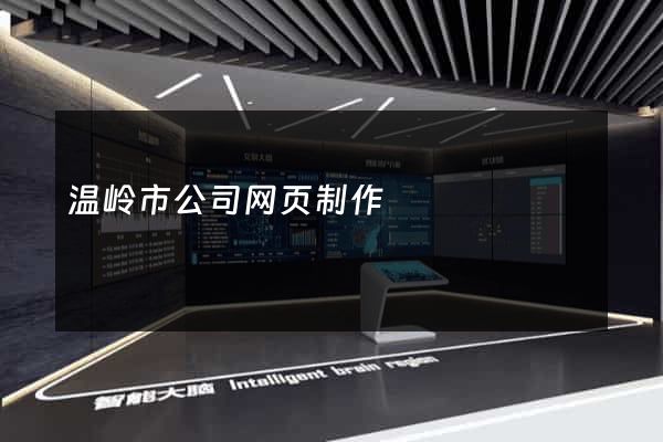 温岭市公司网页制作