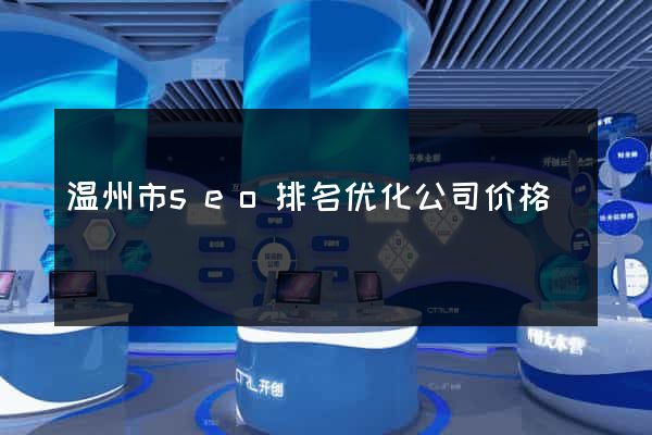 温州市seo排名优化公司价格