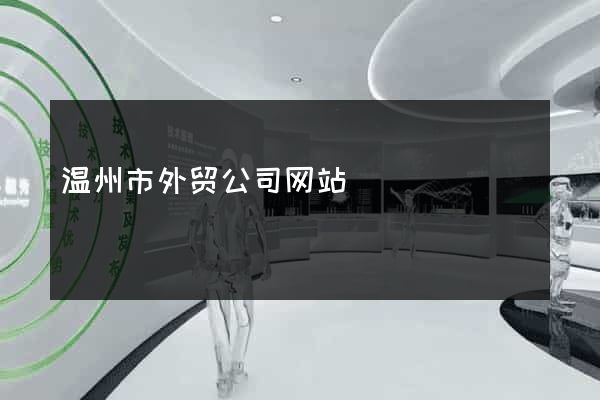 温州市外贸公司网站
