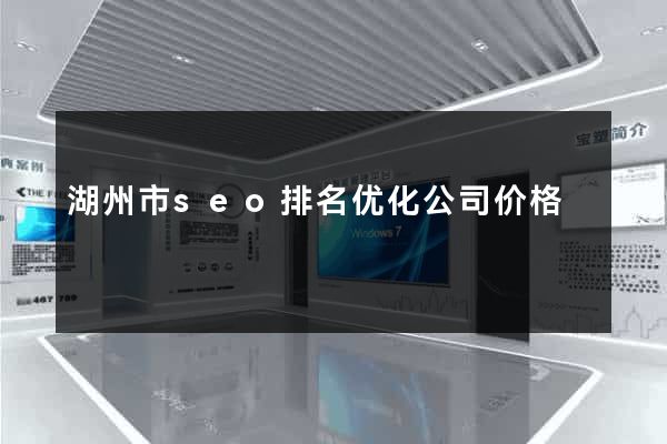 湖州市seo排名优化公司价格