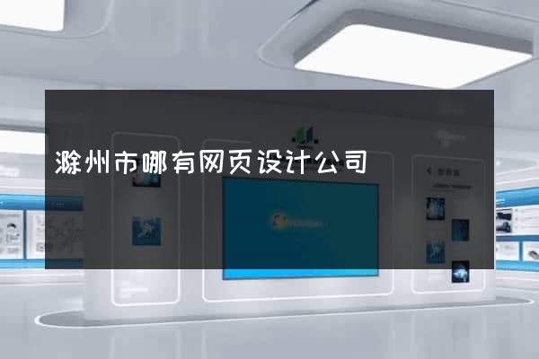 滁州市哪有网页设计公司