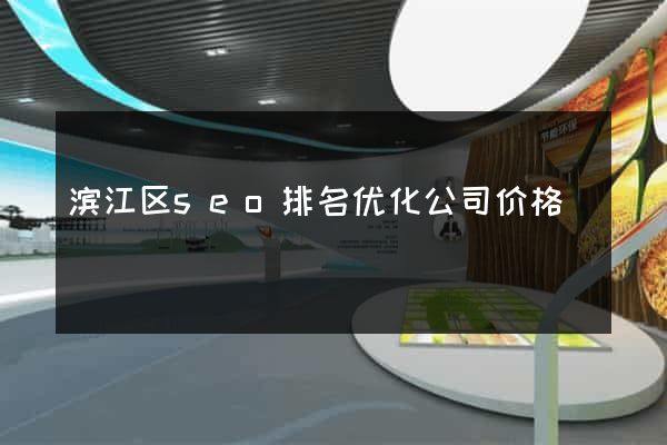 滨江区seo排名优化公司价格