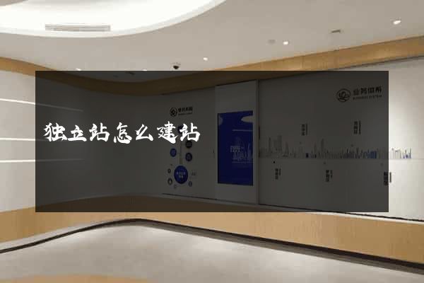 独立站怎么建站