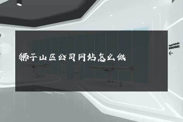 狮子山区公司网站怎么做