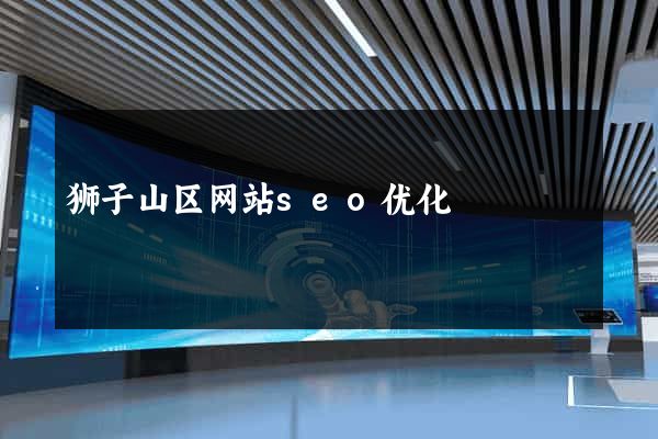 狮子山区网站seo优化
