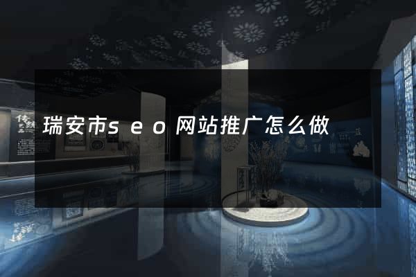瑞安市seo网站推广怎么做