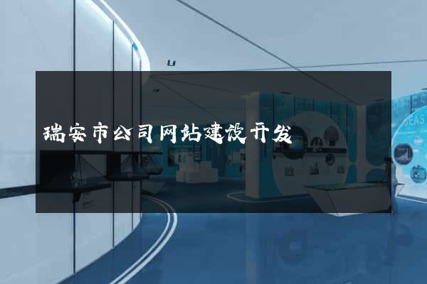 瑞安市公司网站建设开发