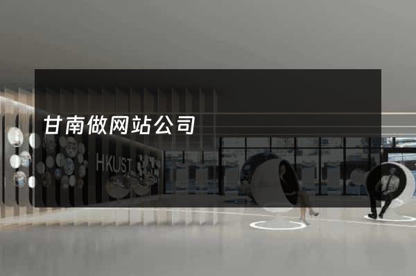 甘南做网站公司