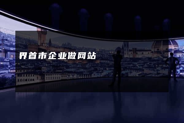 界首市企业做网站