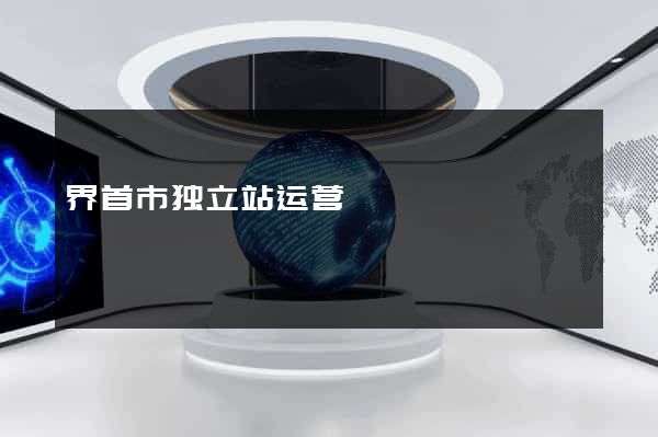 界首市独立站运营