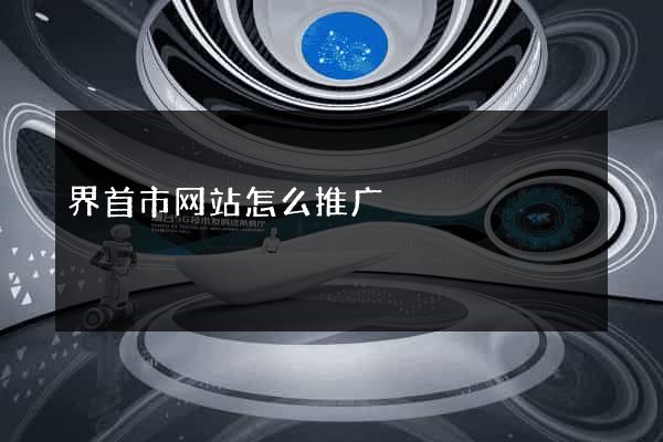 界首市网站怎么推广
