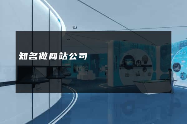 知名做网站公司