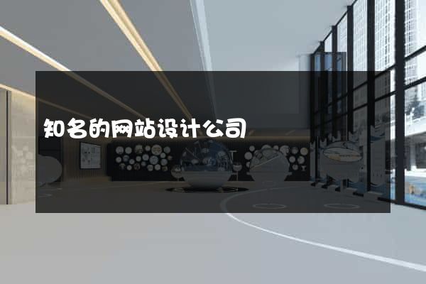 知名的网站设计公司