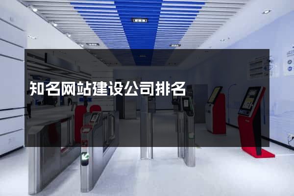 知名网站建设公司排名