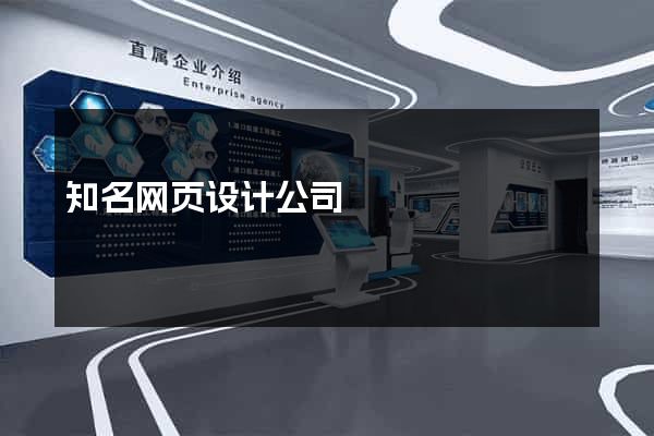 知名网页设计公司