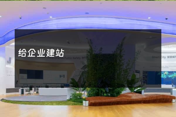 给企业建站