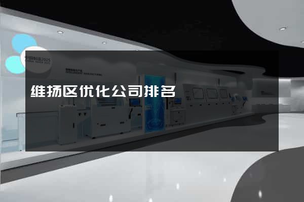 维扬区优化公司排名