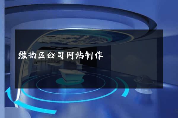 维扬区公司网站制作