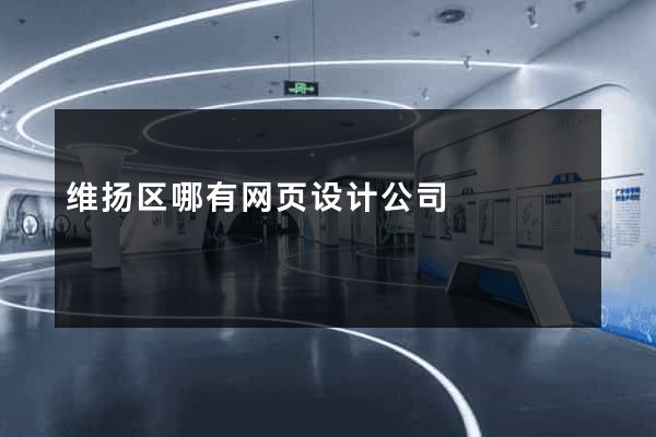 维扬区哪有网页设计公司
