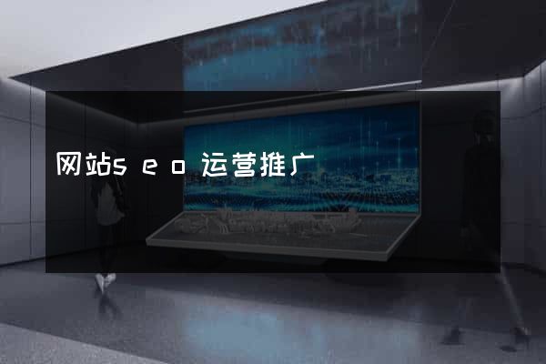 网站seo运营推广