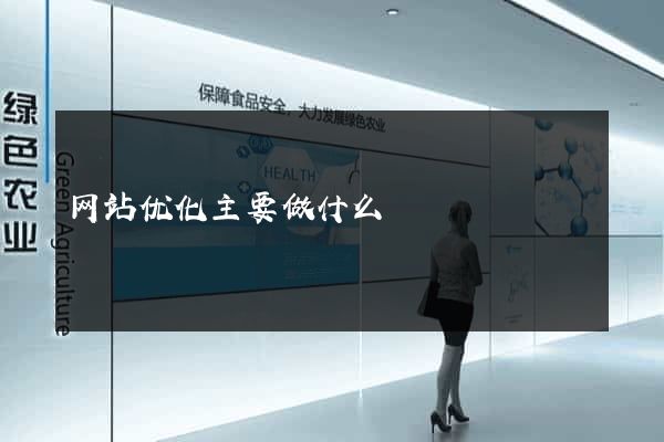 网站优化主要做什么