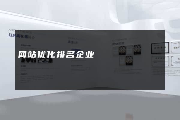 网站优化排名企业