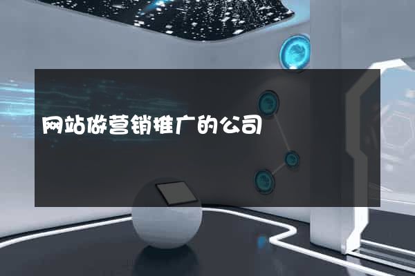 网站做营销推广的公司