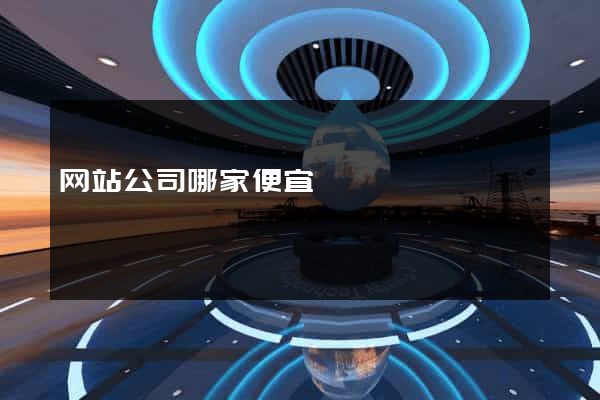 网站公司哪家便宜