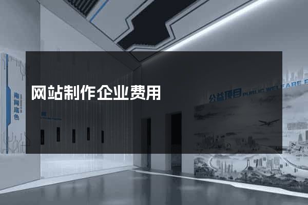 网站制作企业费用