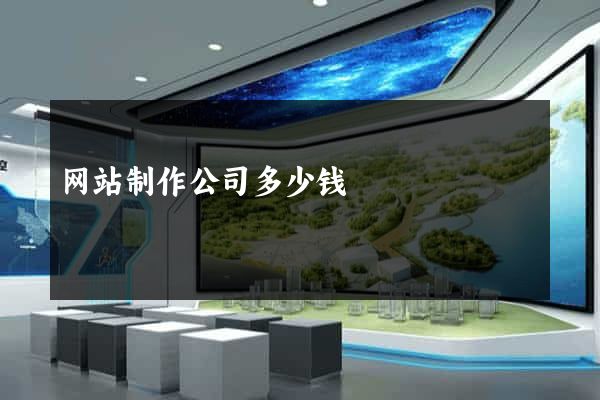 网站制作公司多少钱