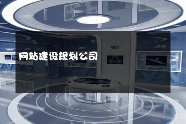 网站建设规划公司