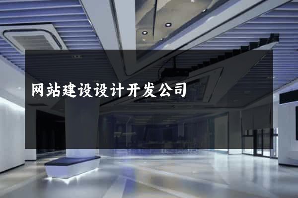 网站建设设计开发公司