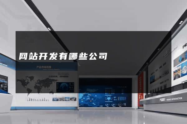 网站开发有哪些公司