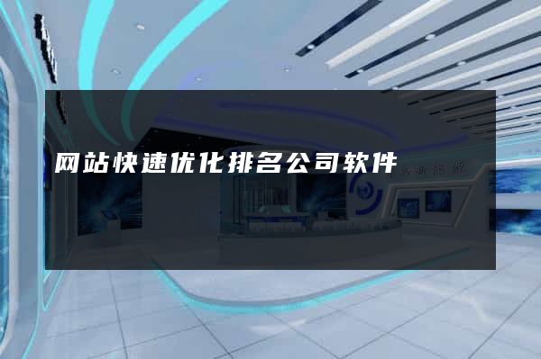 网站快速优化排名公司软件