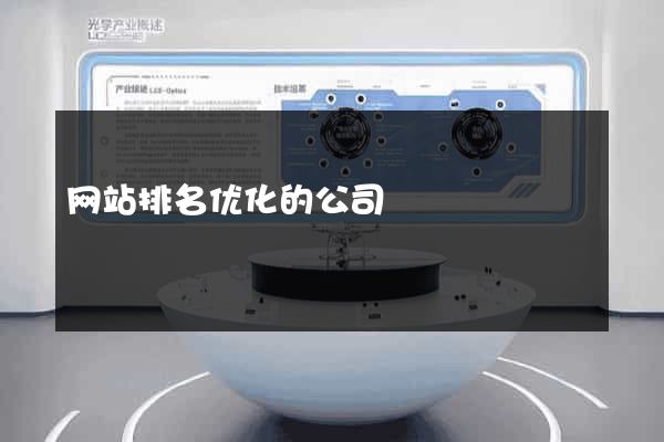 网站排名优化的公司